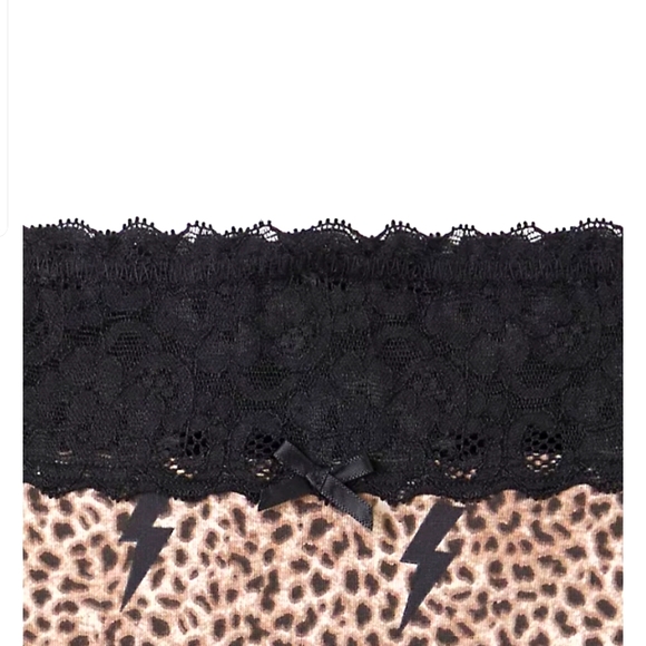 NWT CHEEKY PANTY - WIDE LACE COTTON LEOPARD BOLTS (D1-22) - Picture 3 of 4